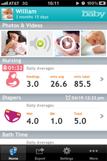 Baby Nursing mobile app