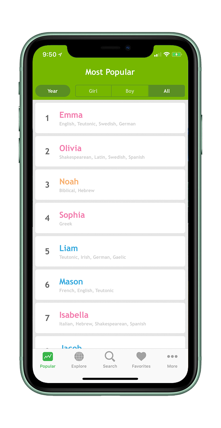 Baby Names App